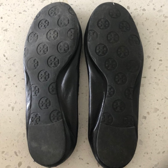 Black and Gold Tory Burch Ballet Flats - Picture 2 of 5